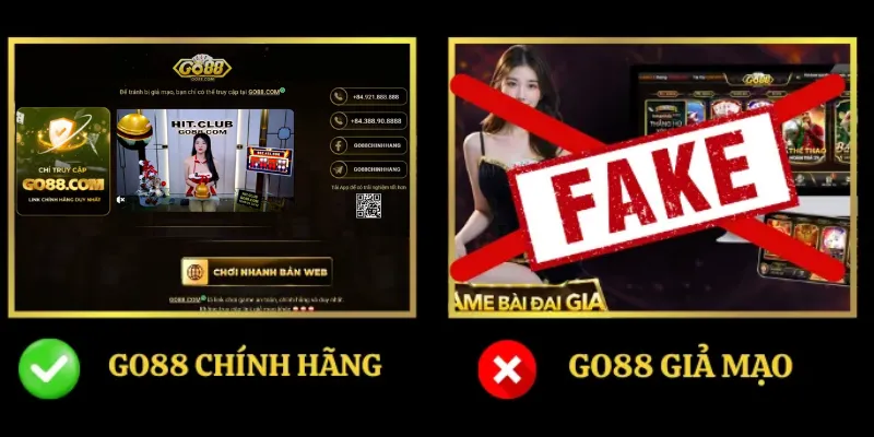 Người chơi vào nhầm Go88 giả